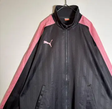 푸마 자수 로고 백 프린트 로고 트랙 자켓