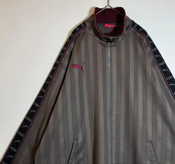 푸마 자수 로고 백 프린트 로고 트랙 자켓