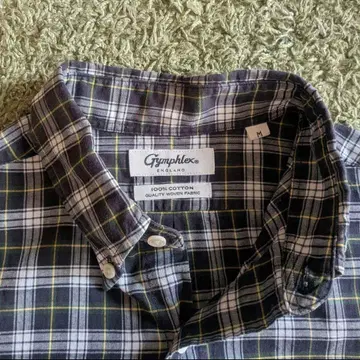 Gymphlex 체크 무늬 긴팔 셔츠 M 사이즈