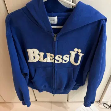 BlessU 후드티 S 사이즈 파랑
