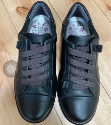 아킬레스 솔보 가죽 스니커즈 블랙 22cmEEEE 밴딩 끈 신발 시착