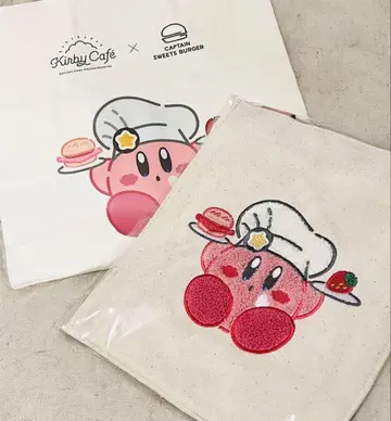 새상품 별의 커비 캡틴 스위츠버거 콜라보 스퀘어 토트백