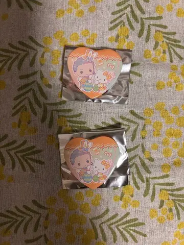 하트형 배지 2개 클리어 파일 세트