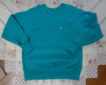 XL/자수 택/90s/챔피온/빈티지/맨투맨/터콰이즈 그린