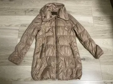 베이지 다운 자켓 다운 코트 L