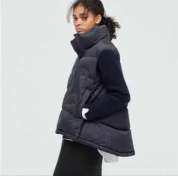 UNIQLO 유니클로 +J 질 샌더 다운 볼륨 베스트 S 네이비
