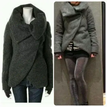 SLY 빅 컬러 숏 다운 코트 그레이 그레일 좋아하시는 분께