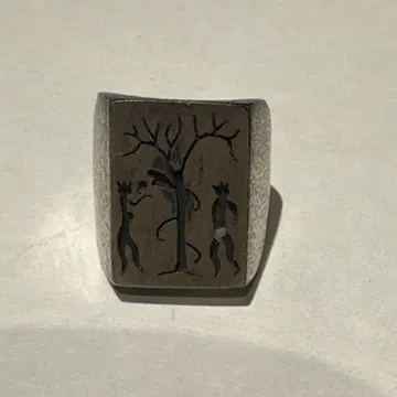 빈티지 멕시칸 실버 이글 스탬프 아담과 이브 반지