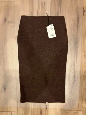 택 포함 새상품 매디슨 블루 울 수수료 타이트 스커트 롱 브라운 00