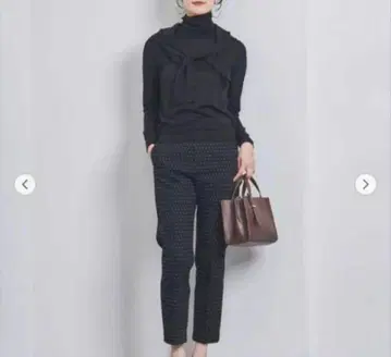 유나이티드 애로우즈 UNITED ARROWS 도트 자카드 슬림 팬츠