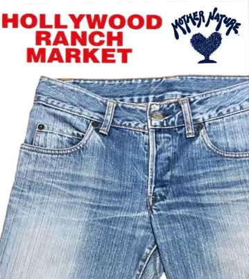 할리우드 런치마켓 다이칸야마 버튼 플라이 스트레이트 데님 HRM