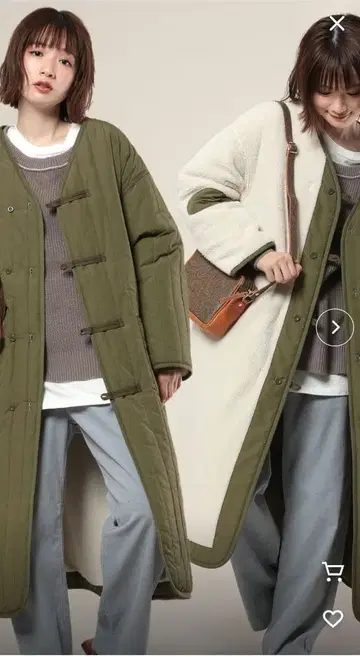 프릭스스토어 리버서블 퀼팅 보아 코트