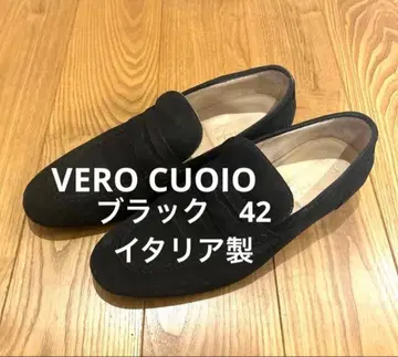 [ 새상품급 ] VERO CUOIO 블랙 로퍼 42 이탈리아제