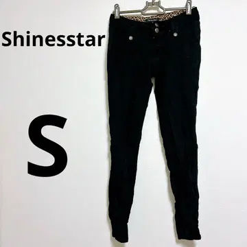 Shinesstar 블랙 스키니 팬츠 [ S ] 청바지 레오파드 무늬