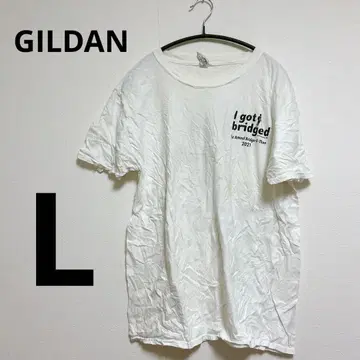 GILDAN 화이트 T셔츠 [ L ] 반팔 화이트