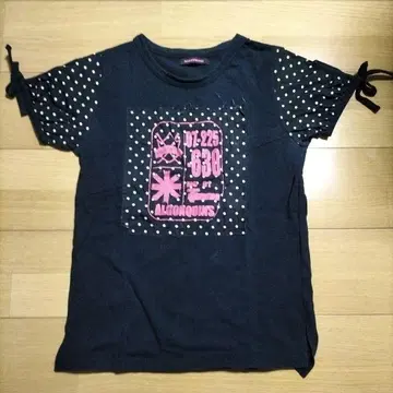 ALGONQUINS 도트 무늬 디자인 반팔 T셔츠