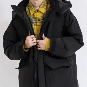 coen 발수 다운 파카 블랙 남성용 M 사이즈