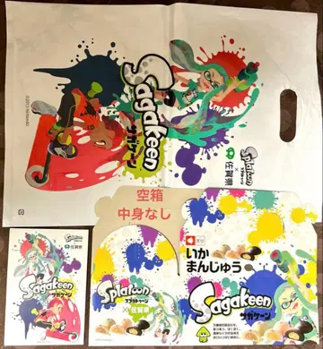 스프라툰 사가 콜라보 사가 캠페인 봉투 오징어 만주 빈 박스 엽서