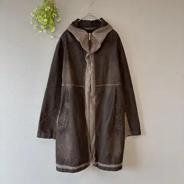 우먼즈뷰 [F] 고급 쿨 바이컬러 코튼 블렌드 데님 코트