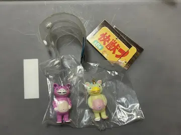 쾌수 부스카 소프트 비닐 공 체인 마스코트 축광 핑크 & 퍼플 2종