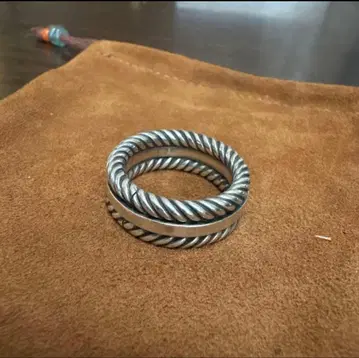 스티브 알비소 케이블 와이어 반지 실버 반지 사이즈 18호