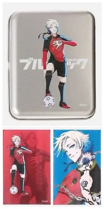 블루 록 x 이세탄 캔입 홀로 카드 세트 카이저 3종 세트