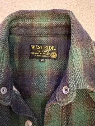 WEST RIDE 체크 무늬 플란넬 셔츠 38