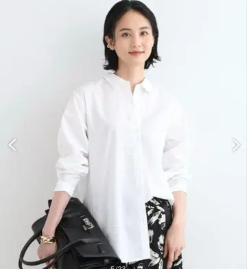 INDIVI 코튼라이크 오버 셔츠