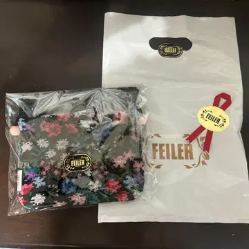 미개봉 새상품 FEILER 페이러 꽃무늬 파우치 소형 주머니 포함