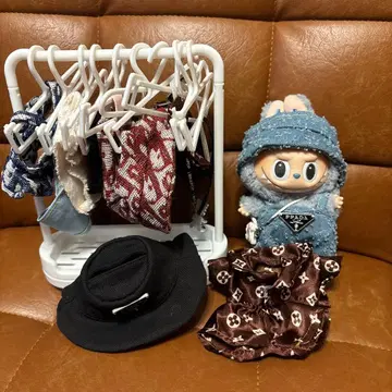 러브부 옷 갈아입히기 세트 의류 행거 랙