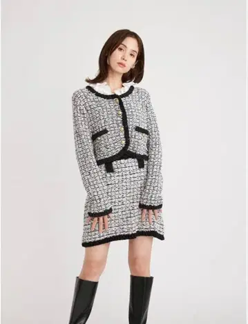 [ SNIDEL ] 바리에 니트 자켓 & 스커트