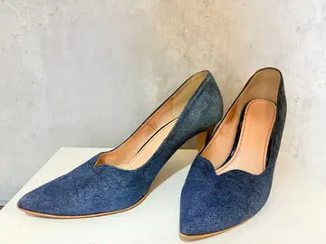 EIZO 데님풍 하이힐 24.5cm 크리스마스 캐주얼 7cm