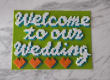 웨딩용 LEGO 블록 메시지 아트