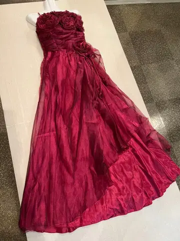 새상품급 연주회/사회/파티/무대/촬영/컬러 퍼플 오간자 롱