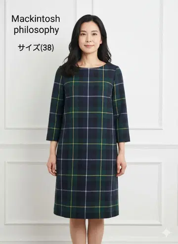 새상품급 mackintosh philosophy 고든 체크 원피스