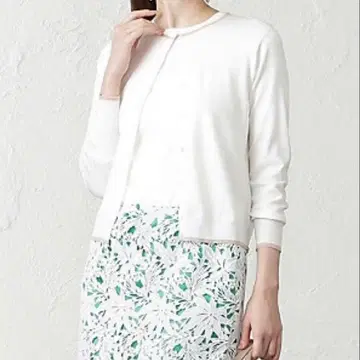 에포카 바이컬러 니트 가디건