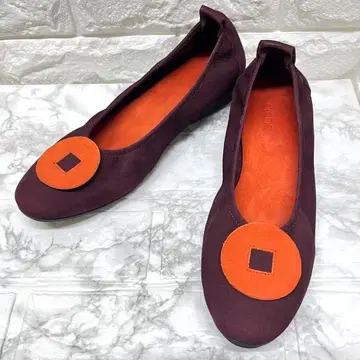 인기 컬러 arche 플랫슈즈 38 보르도 천연 가죽