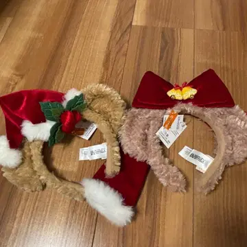 홍콩 디즈니 크리스마스 닷피 셰리메이 머리띠 2세트
