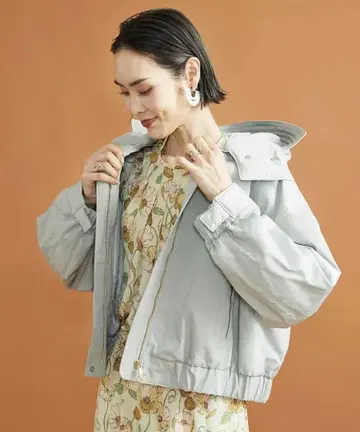 MICHEL KLEIN [발수/2WAY] 스트레치 트윌 충전솜 숏 블루종