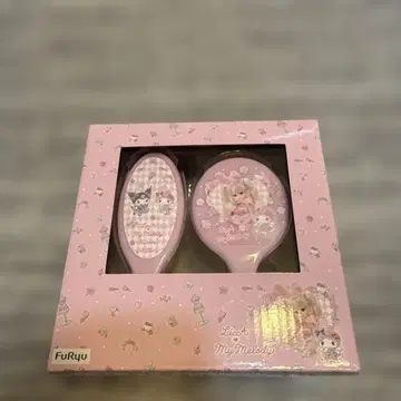 쿠로미 & 마이멜로디 리카짱 콜라보 브러쉬 & 거울 세트 산리오