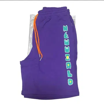 새상품 엔도리케리 하프 팬츠 보라색 로고 숏팬츠