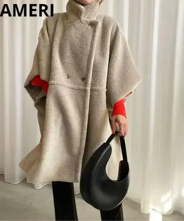 새상품급 AMERI 아메리 리버서블 보아 코트 아우터 판초 망토