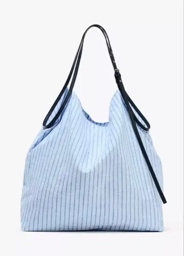 완판템 ZARA 스트라이프 패턴 패브릭 토트백 택 포함 새상품