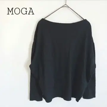 모가 MOGA 울 100% 니트 풀오버 티셔츠 일본제 부드러운
