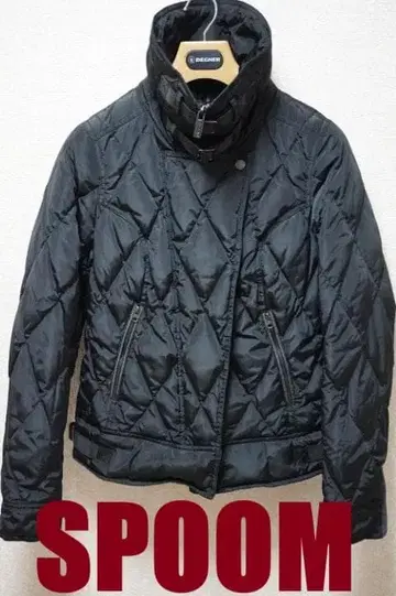 SPOOM 퀼팅 다운 자켓 숏 다운 34:S 상당 블랙