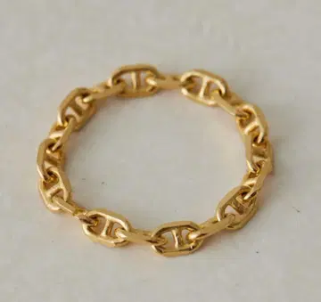 이아파피요네 스털링 실버 닻 체인 반지 새상품 정가 4180엔 현행 모델