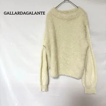 GALLARDAGALANTE 긴팔 스웨터 벌룬 소매 따뜻한