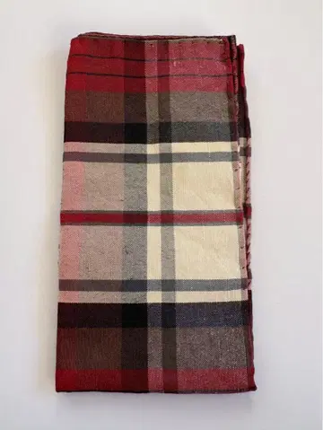 [ LARDINI ] 체크 무늬 치프