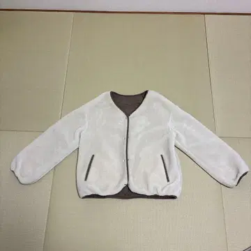 애니시스 화이트 플리스 자켓 리버서블