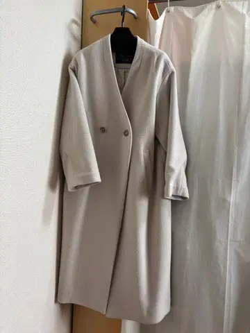 이에나 SLOBE 울 100% 더블 버튼 롱 코트